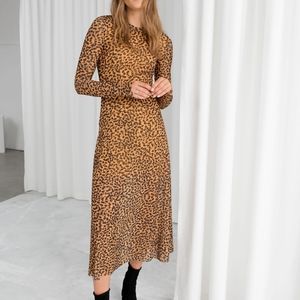 ISO other stories sheer leopard midi dress 0 or 2